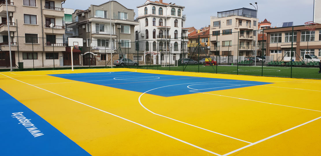 Саморазливни каучукови спортни настилки